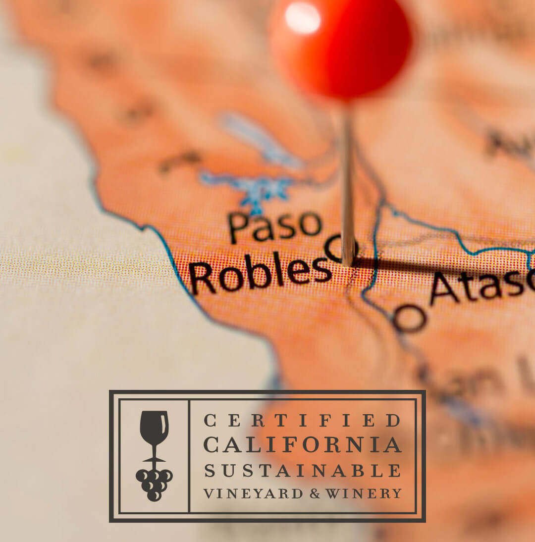 Map with push pin in Paso Robles